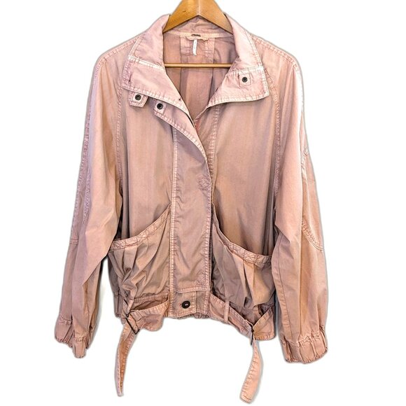 Free People | Oversized Parachute Utility Military Style Jacket | Size Medium - Picture 6 of 16